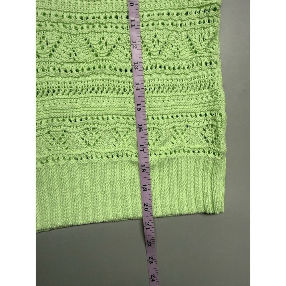 Talbots Cropped Shaker Stitch Sweater Vest. Mint green. Sz M.NWT.MSRP $79.50 - Picture 7 of 11